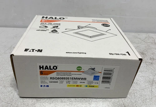 Halo RSQ6089351EMWWB 6" Square Recesssed Downlight 800 Lumens