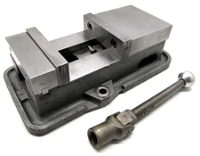 KURT ANGLOCK 5" MILLING MACHINE VISE w/ JAWS & HANDLE - #A50