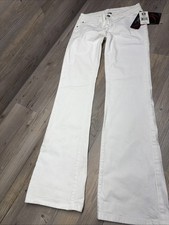 Southpole Womens Jeans Size 5 White Embroidered Studded New Read