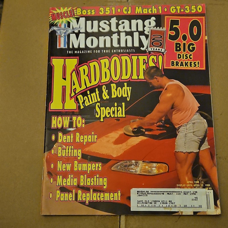 Mustang Monthly April 1998 Hardbodies Paint & Body Special Mustang Illus Eng