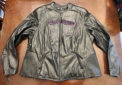 NWT Harley Davidson Women's Misty Willow Leather Winged Jacket