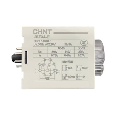 CHINT JSZ3A-E Zeitverzögerungsrelais einstellbar Timerrelais 0,5s-6h 8-Pin Plug-In DPDT