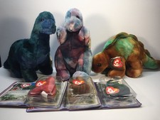 McDonald  s Beanie Babies unopened AND Buddies Dinosaur Trio