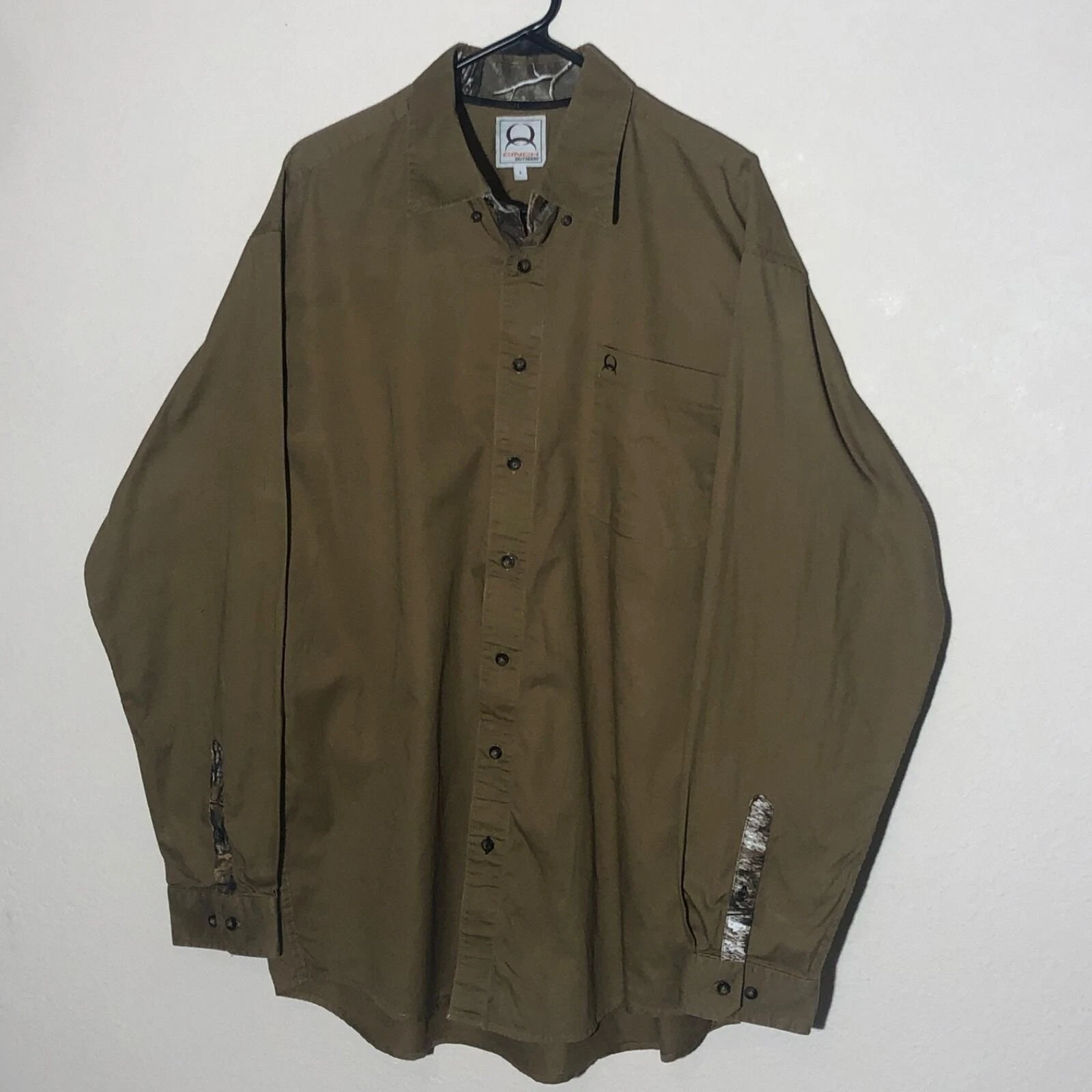 Cinch Outdoor Mens Brown Long Sleeve Button Up Shirt Sz L Western Cowboy
Opens in a new window or ta