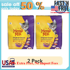  HOT SALE  2 pack Meow Mix Original Choice Dry Cat Food, 30 lb. Bag, NEW USA