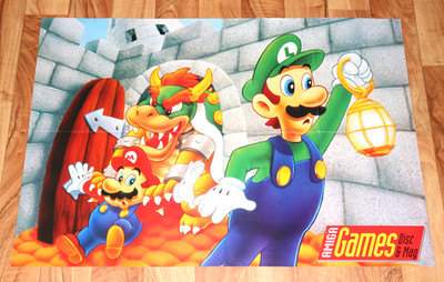 1993 Mario Is Missing! Nintendo SNES Vintage very Rare Poster 82x58cm