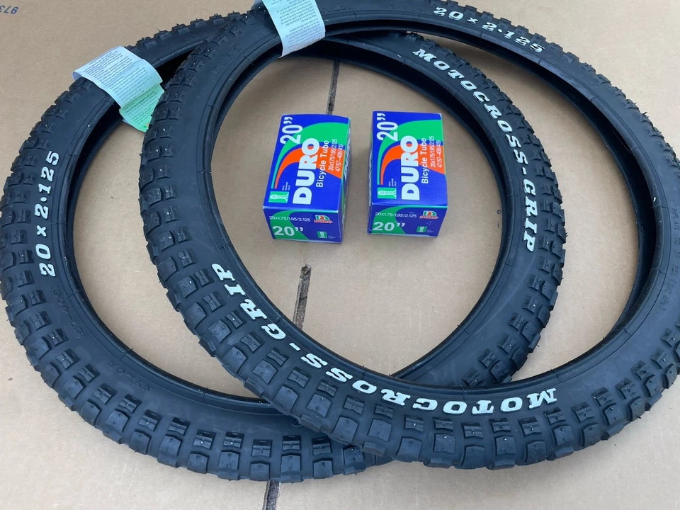 Juego de neumáticos y tubos de bicicleta de motocross BMX 20"" x 2,125 negro Foto 2 de 4