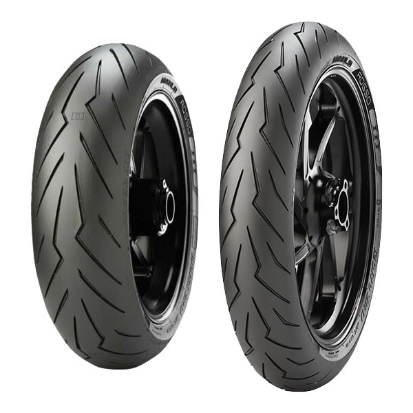 TYRE PAIR PIRELLI 100/80-17 52S + 80/90-17 44S DIABLO ROSSO SPORT