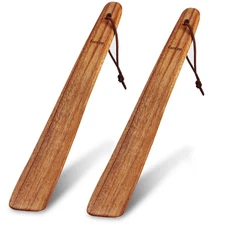 2 Pack Teak Wood Spatula, 12 Inch Wooden Spoons for Cooking, Sourdough Starte...