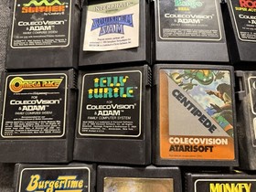 Colecovision Games Lot Of 11 Donkey Kong Junior Burgertime Centipede Rocky