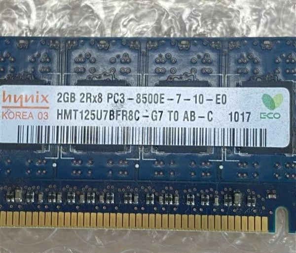 HYNIX 4GB (2x2GB Modules) 2Rx8 - PC3-8500E-7 - HMT125U7BFR8C - Image 3 of 3