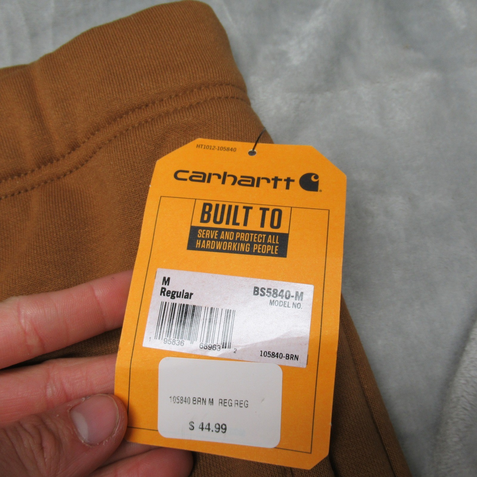 Carhartt Shorts Mens Medium Brown Relaxed Fit Midweight Fleece 105840 $45 NEW thumbnail 5