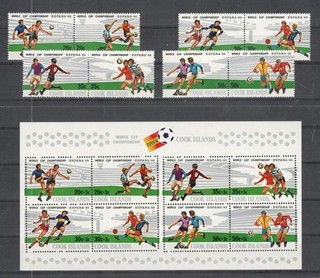 Cook Islands 780 87 Bl.116 Football World Cup 1982 Complete