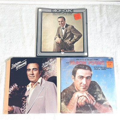 (3) SEALED LP's - Faron Young: Four In..Morning,I'd Just..Fool,This Little Girl