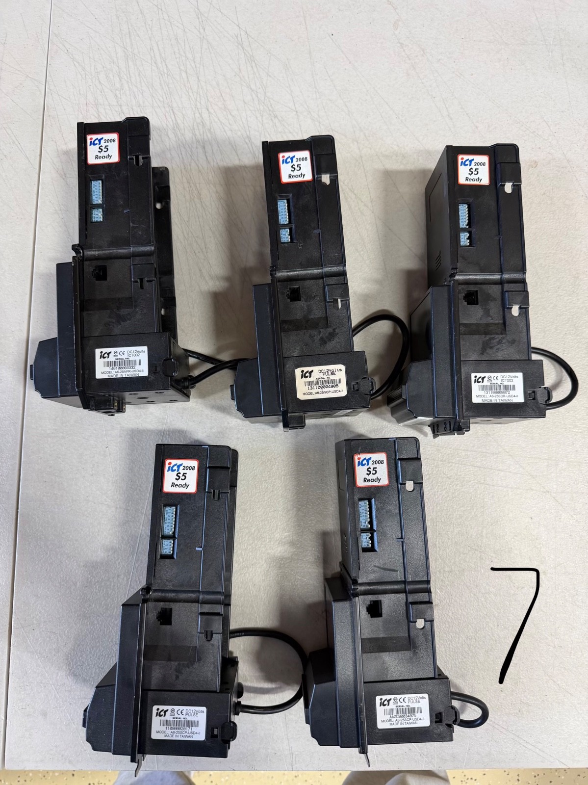 LOT OF 5 ICT PULSE Bill Acceptor Validator Modules UNTESTED #7 | eBay