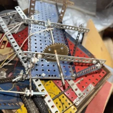 meccano erector Set Miscellaneous Parts 20s Wheels Transmission Motor 
