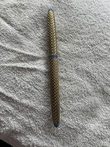 Vintage Lady Sheaffer Skripsert VI Paisley Gold on Periwinkle Fine Fountain Pen