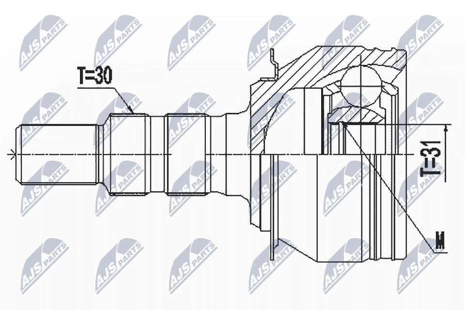 JOINT KIT DRIVE SHAFT NPZ-DW-032 FOR CHEVROLET F18D4/2H0 1.8L LUJ 1.4L 4cyl - Image 10