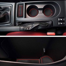 For Subaru Wrx Wrx Sti 2015-2021 Red Non-slip Interior Door Cup Holder Mat New