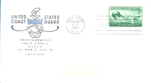 WW2  UNITED STATES MERCHANT MARINES 1945 FARNAM CACHET FDC UNADDR