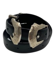 TOGA PULLA          double buckle belt black