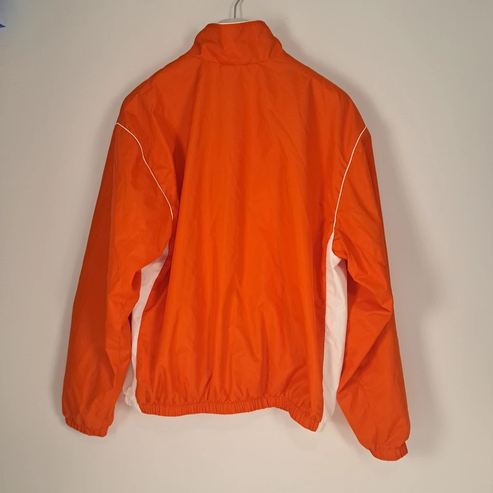 Chaqueta de Fútbol Cobras Hombre’s L Naranja y Blanco Cremallera Completa Cortavientos Foto 2 de 4