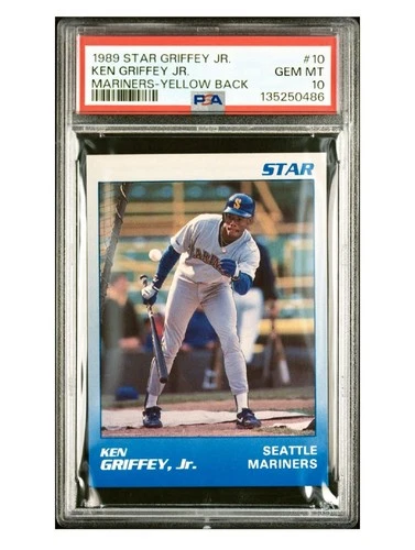 1989 Star Griffey Jr. #10 KEN GRIFFEY JR. YELLOW BACK Rookie RC - PSA 10