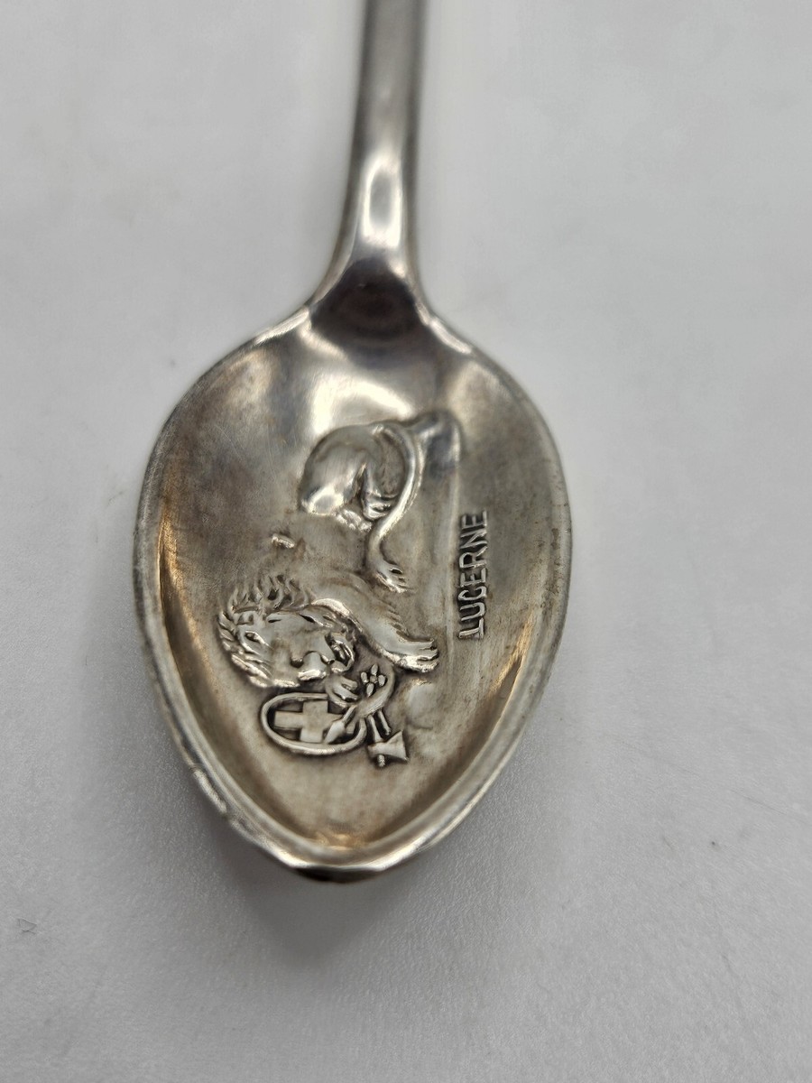 Vintage Rolex Souvenir Spoon Bucherer Watches Luzerne Lion Silver