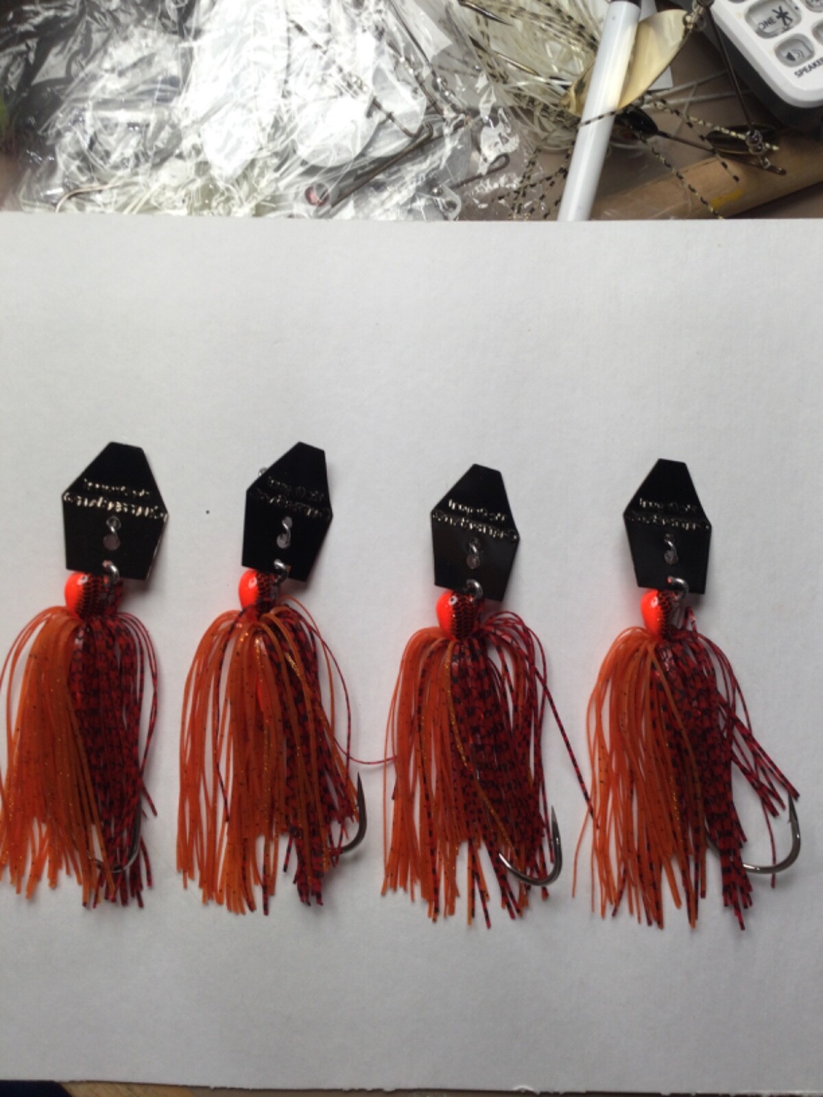 Zman Chatterbait Elite 3/8oz 5 Count Gamakatsu 5/0 Hook,Fire Craw,Hand Tied - Image 5