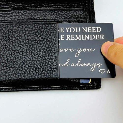 Wallet Insert Card Gifts for Him Men Husband Valentine from Wife Girlfriend Boyf - Picture 5 of 50