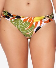 Bar III Tropical-Print Ruched Bikini Bottoms Size XL NEW WITH TAGS