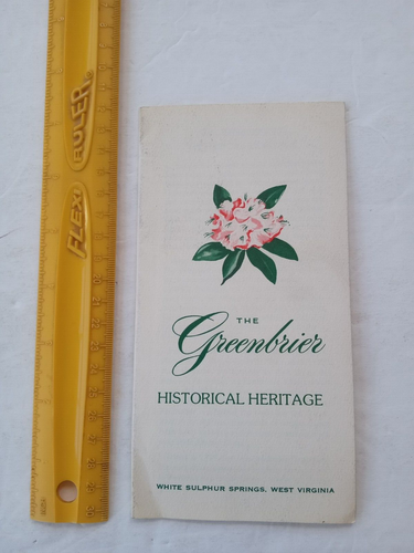 The GREENBRIER White Sulfer Springs WV Historical Heritage Booklet 1958 - Picture 3 of 24