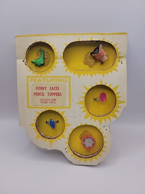 1960's Vending Machine Display Card 5 Charms Rare on Cardboard 7''x6'' Q5c