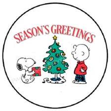 SEASONS GREETINGS CHRISTMAS ENVELOPE SEALS LABELS STICKERS PARTY FAVORS