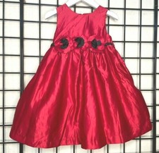 NWT NEW Donita Red/Black Satin Party Dress 4/5Y Flower Girl Pageant Easter Xmas