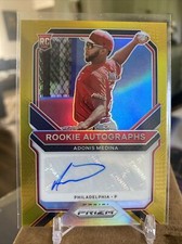 2021 Prizm ADONIS MEDINA Gold Rookie Auto #9/10 SSP RC Philadelphia Phillies