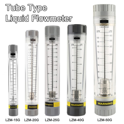 LZM15G-50G Tube Type Acylic Flowmeter for Liquid Rotameter Up to 200GPM/750LPM