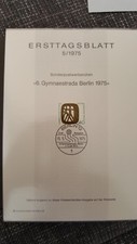 Z511 arkusz pierwszego dnia obiegu ETB 1975/ 5 - 6.Gymnaestrada Berlin 1975 Berlin DNK 493