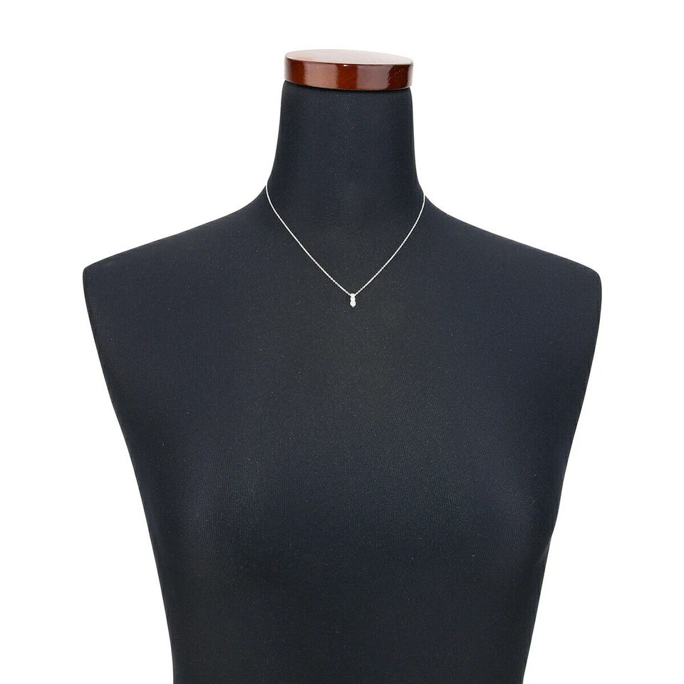 Auténtico Colgante PONTE VECCHIO Diamante Genuino 0.22ct Oro Blanco Sólido 18K 750 Foto 4 de 4