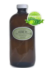 16 OZ JOJOBA OIL GLASS BOTTLE 100%ORGANIC MOISTURIZER RELIEF PURE & ORGANIC