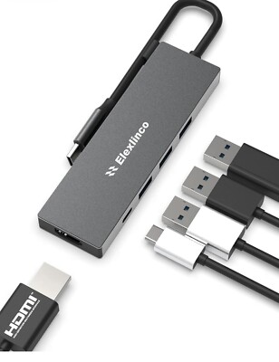 5 in 1 Multiport USB-C Type C Hub to USB 3.0 4K HDMI Adapter For Macbook Air/Pro