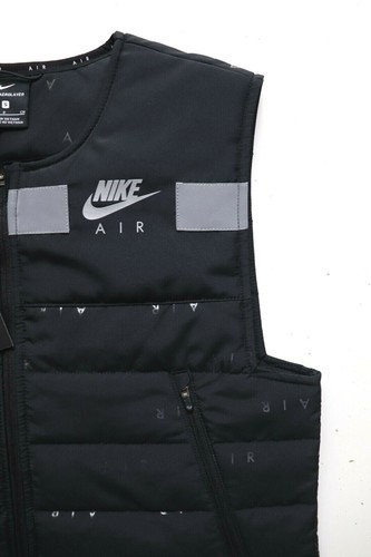 NIKE AIR RUNNING LIGHT REFLECTIVE GRAPHIC GILET JACKET BLACK CU3098-010 WOMEN S - Picture 4 of 11