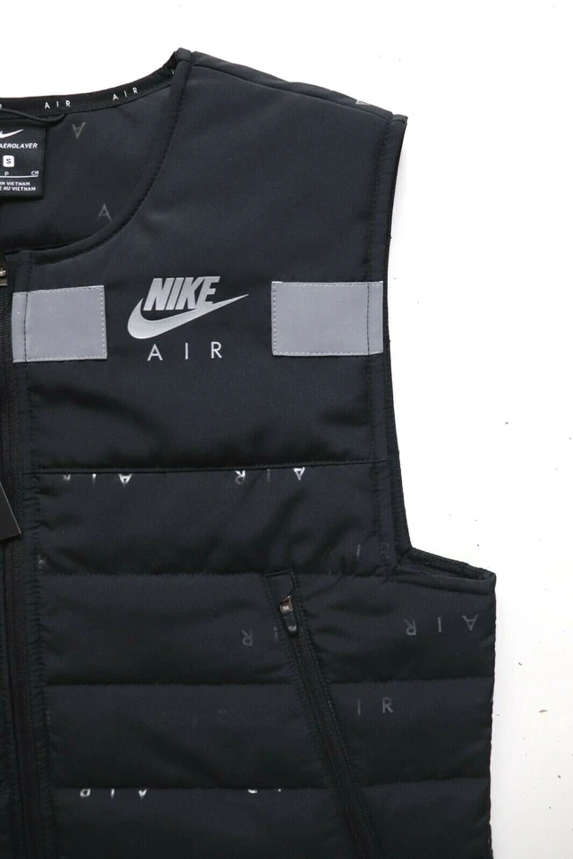 NIKE AIR RUNNING LIGHT REFLECTIVE GRAPHIC GILET JACKET BLACK CU3098-010 WOMEN S - Image 4 of 4