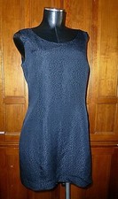 Vintage 80s 90s  NIPON BOUTIQUE  Silk Black Cocktail Party Sheath Mini DRESS 6