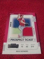 2021 Panini Contenders Reid Detmers Prospect Ticket Jersey