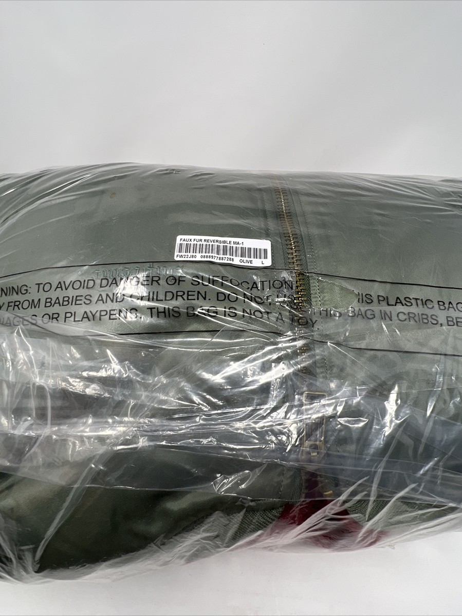 SUPREME 22AW Faux Fur Reversible MA-1 Jacket Olive Large New SUPREME 22AW Faux Fur Reversible MA-1 Jacket Olive Large New