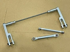Aluminum Rear Sway Bar+Arms+Linkage for Axial RBX10 Ryft 4WD Bouncer 1/10 Silver