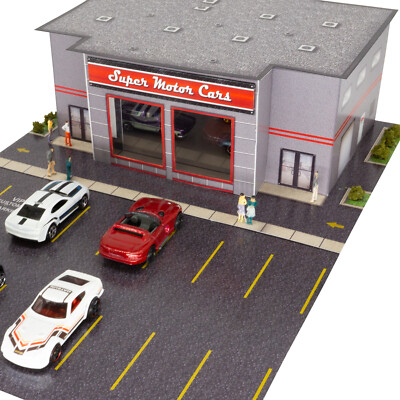 1/64 Slot Car Dealership Building Fits AFX, Aurora Race Track