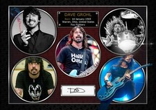 Dave Grohl - Foo Fighters - ORIGINAL A4 Signed PHOTO PRINT MEMORABILIA
