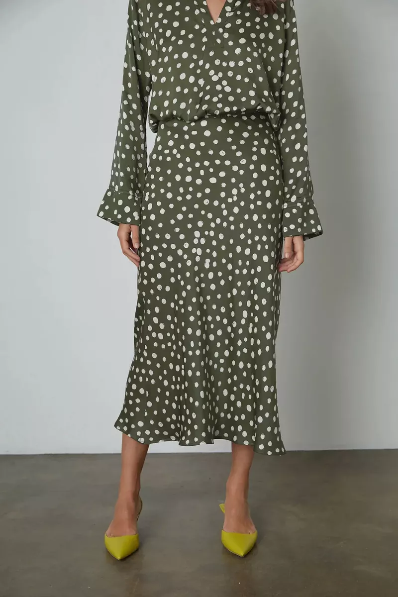 Velvet polka dot clearance skirt